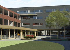 Achteraan blok A dag