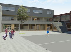 Vooraan blok B dag